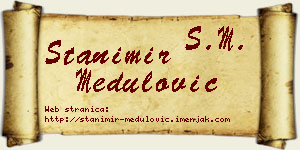 Stanimir Medulović vizit kartica